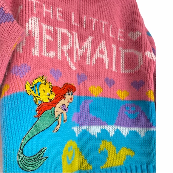 Vintage 90s The Little Mermaid Toddler Sweater - Picture 2 of 5